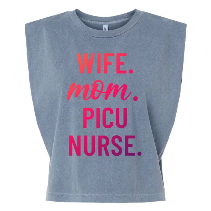 Wife Mom Picu Nurse Appreciation Cute Gift Garment-Dyed Women's Muscle Tee