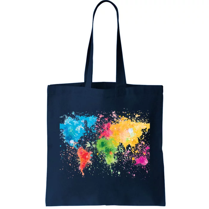 World Map Painting Tote Bag