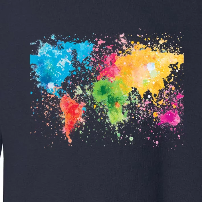 World Map Painting Toddler Sweatshirt