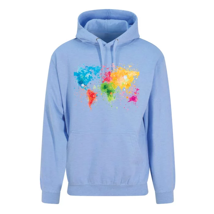 World Map Painting Unisex Surf Hoodie