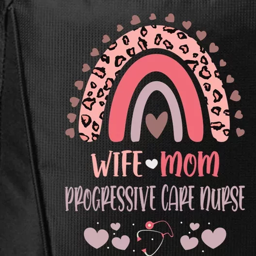 Wife Mom Progressive Care Nurse Strong As A Mother Nurse Mom Gift City Backpack