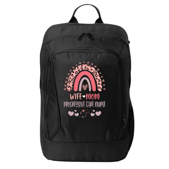 Wife Mom Progressive Care Nurse Strong As A Mother Nurse Mom Gift City Backpack