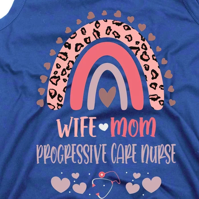 Wife Mom Progressive Care Nurse Strong As A Mother Nurse Mom Gift Tank Top