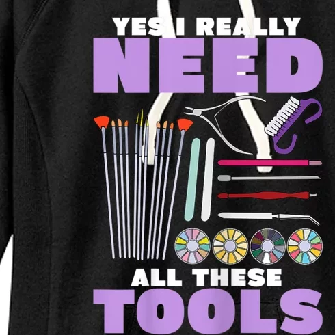 Womens Manicurist Pedicurist For Nail Artists Funny Tools Women's Fleece Hoodie