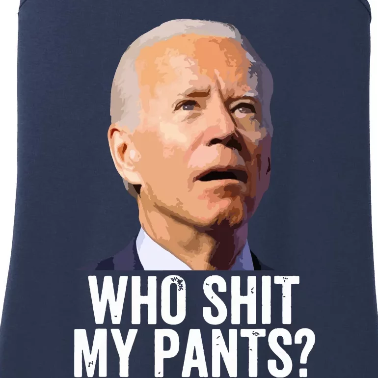 Who My Pants Anti Joe Biden Funny Conservative Ladies Essential Tank