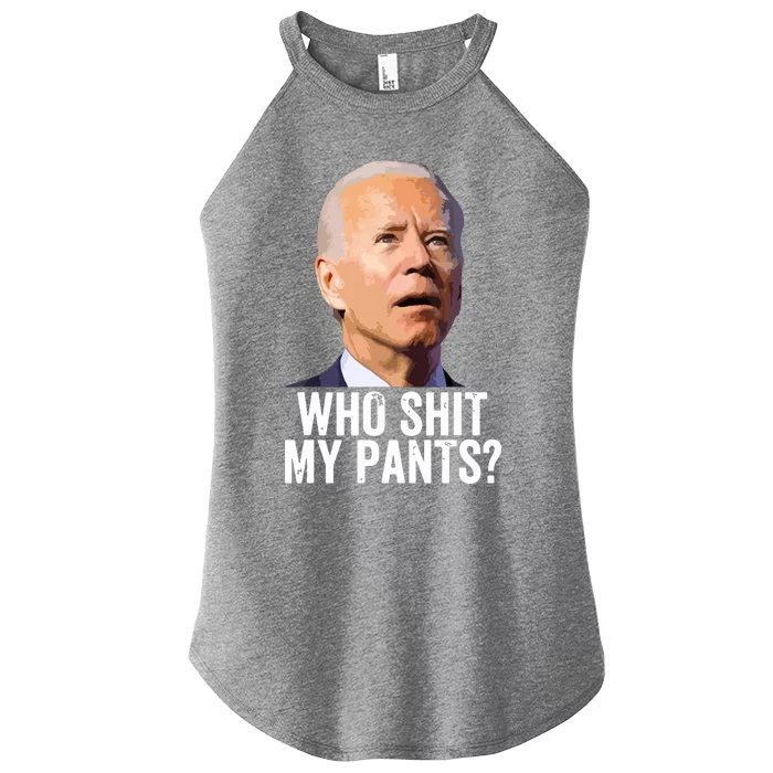 Who My Pants Anti Joe Biden Funny Conservative Women’s Perfect Tri Rocker Tank