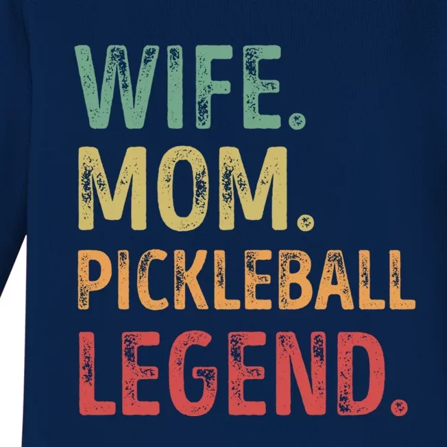 Wife Mom Pickleball Legend Cute Gift Baby Long Sleeve Bodysuit