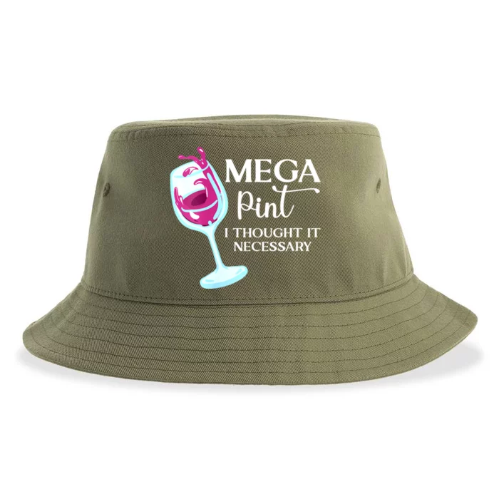 Womens Mega Pint I Thought It Necessary Funny Sarcastic Gifts Sustainable Bucket Hat