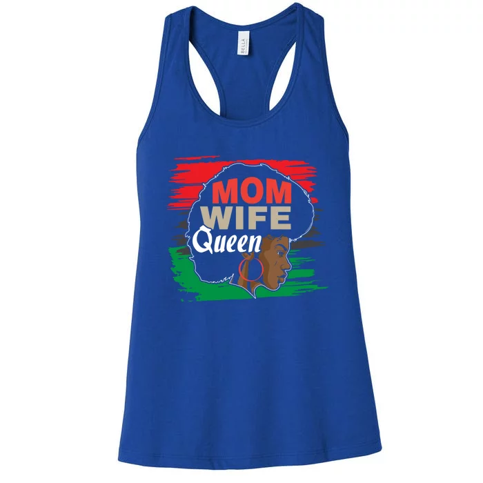 Wife Mom Queen African Cool Gift Women's Racerback Tank