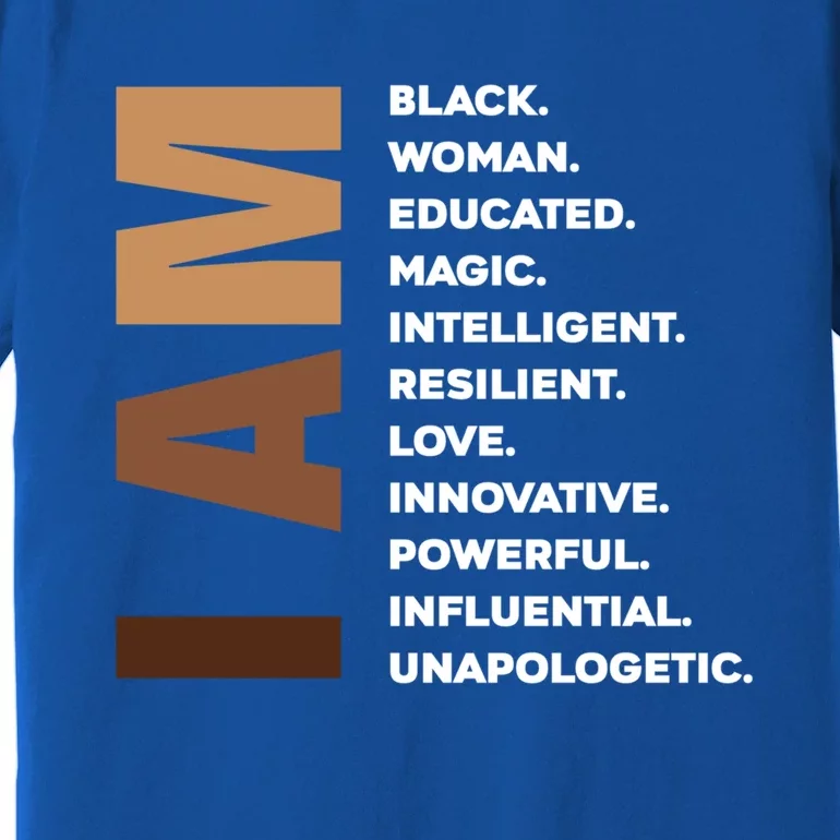 Wo Melanin Queen Afro American Black Gift Premium T-Shirt