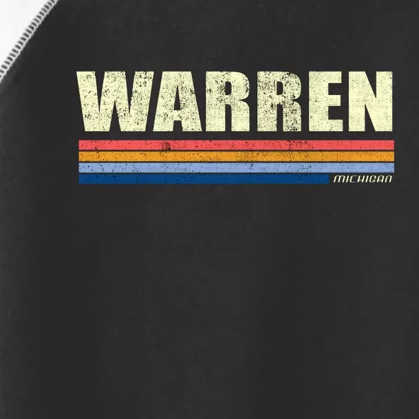 Warren Michigan Retro Style 1980's Logo Toddler Fine Jersey T-Shirt