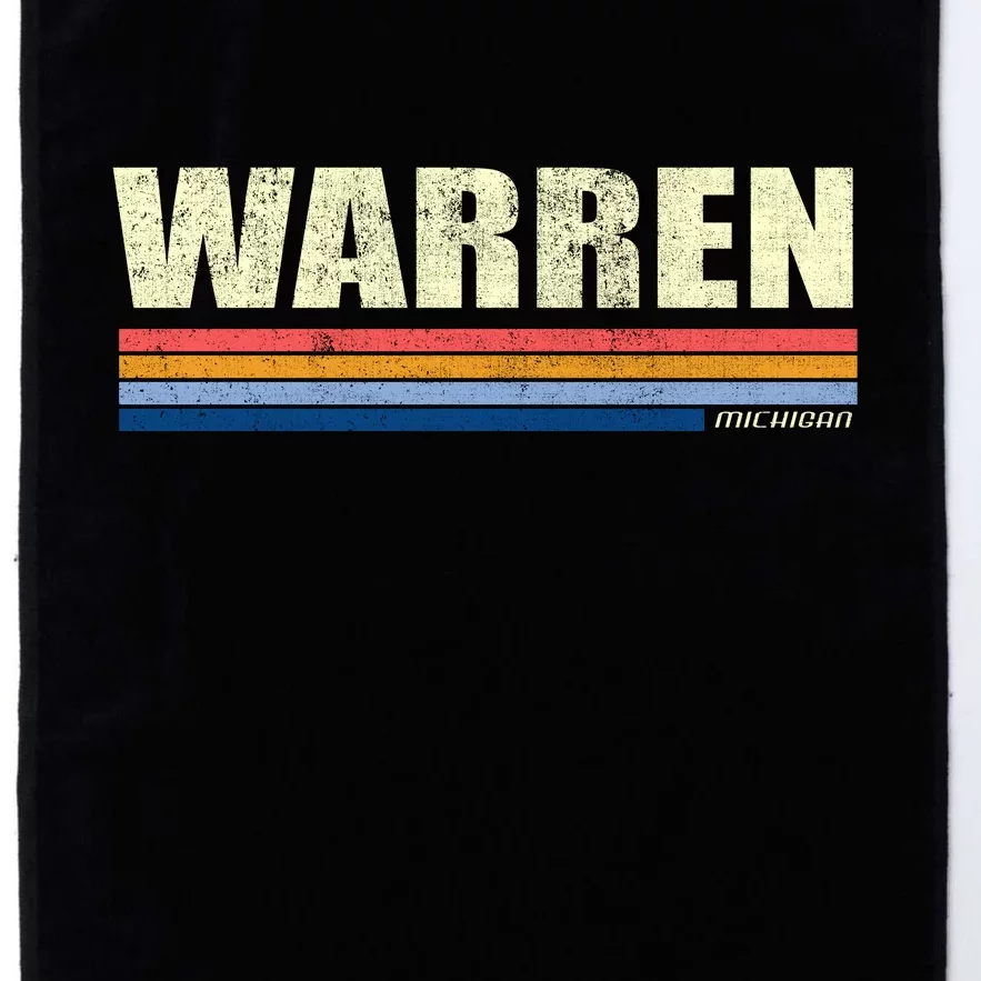 Warren Michigan Retro Style 1980's Logo Platinum Collection Golf Towel