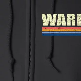 Warren Michigan Retro Style 1980's Logo Full Zip Hoodie