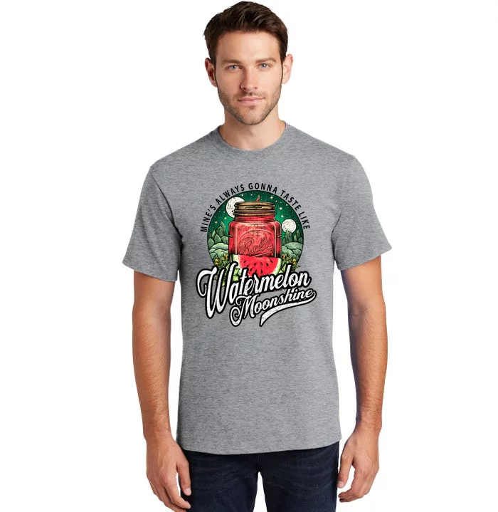 Watermelon Moonshine Retro Country Music Tall T-Shirt