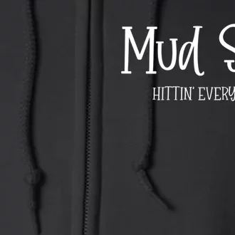 Womens Mud Run Race Team 4x4 Offroading ATV Mud Slut Full Zip Hoodie