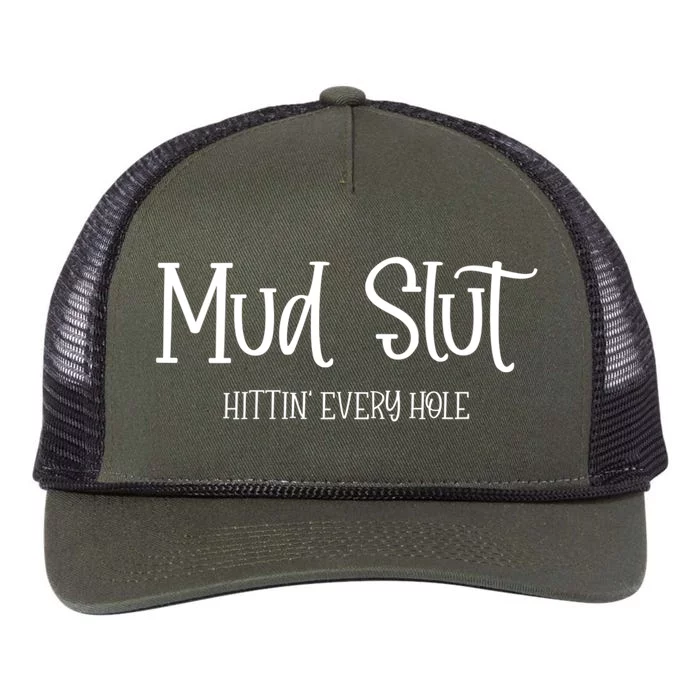 Womens Mud Run Race Team 4x4 Offroading ATV Mud Slut Retro Rope Trucker Hat Cap