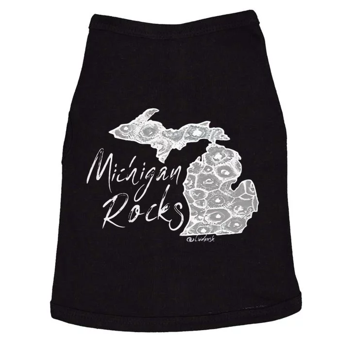 Womens MICHIGAN ROCKS PETOSKEY STONE Doggie Tank