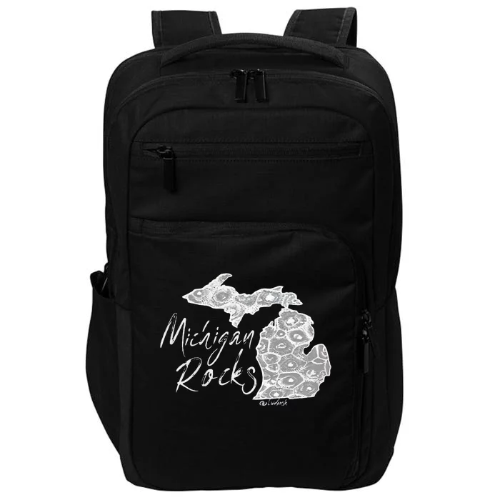 Womens MICHIGAN ROCKS PETOSKEY STONE Impact Tech Backpack