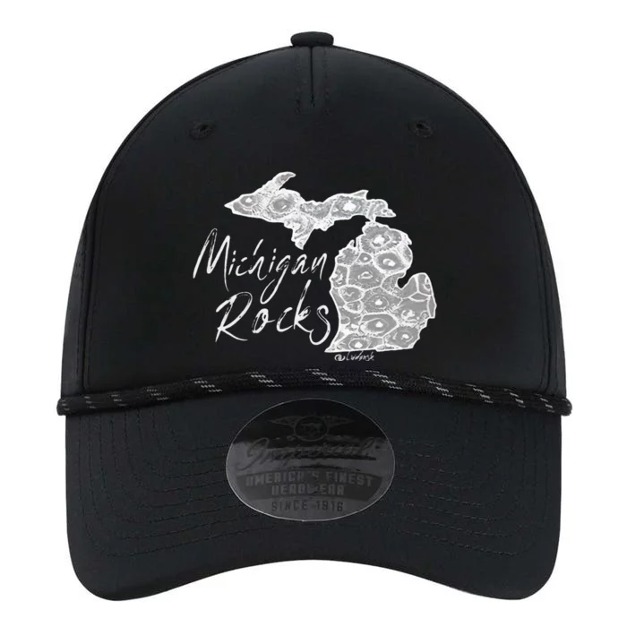 Womens MICHIGAN ROCKS PETOSKEY STONE Performance The Dyno Cap