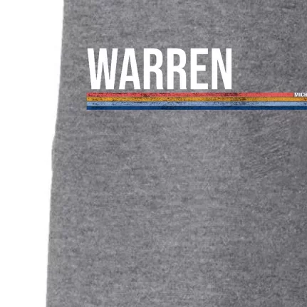 Warren Michigan Retro Logo Doggie 3-End Fleece Hoodie