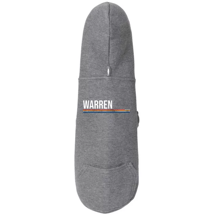 Warren Michigan Retro Logo Doggie 3-End Fleece Hoodie