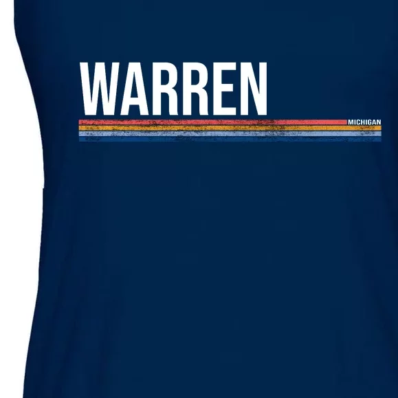 Warren Michigan Retro Logo Ladies Essential Flowy Tank