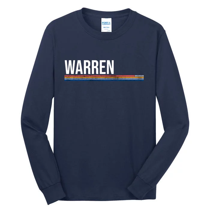 Warren Michigan Retro Logo Tall Long Sleeve T-Shirt