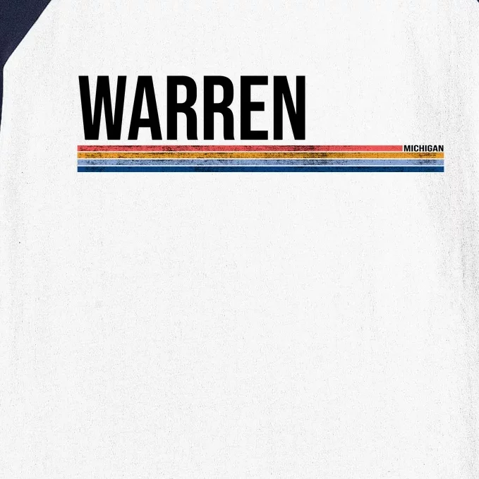 Warren Michigan Retro Logo Baseball Sleeve Shirt