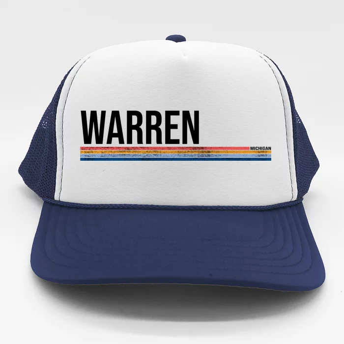 Warren Michigan Retro Logo Trucker Hat