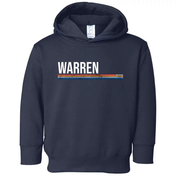 Warren Michigan Retro Logo Toddler Hoodie