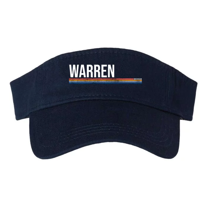 Warren Michigan Retro Logo Valucap Bio-Washed Visor