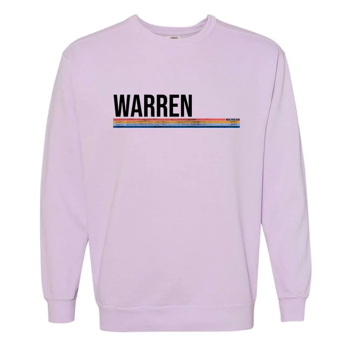 Warren Michigan Retro Logo Garment-Dyed Sweatshirt