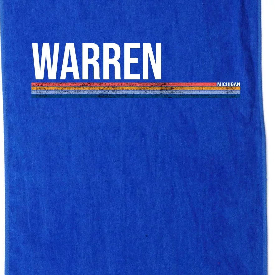 Warren Michigan Retro Logo Platinum Collection Golf Towel