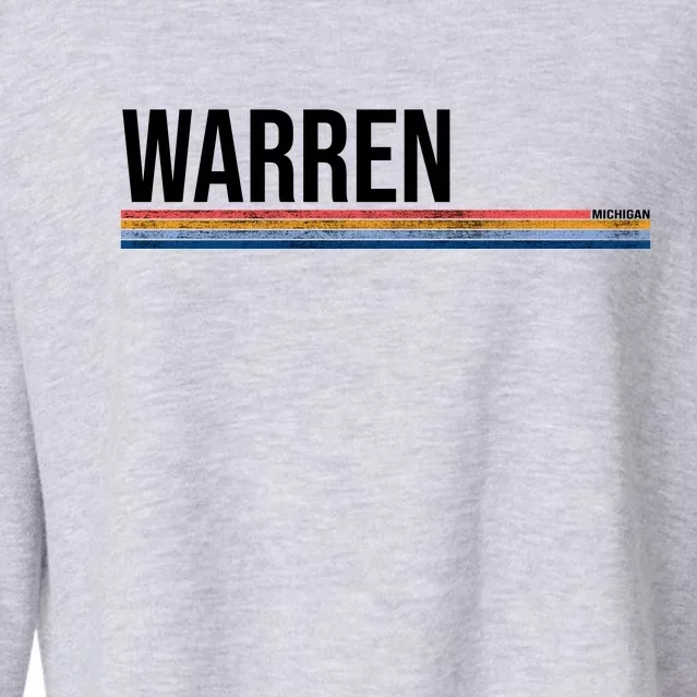 Warren Michigan Retro Logo Cropped Pullover Crew