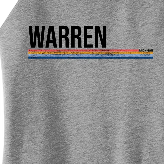 Warren Michigan Retro Logo Women’s Perfect Tri Rocker Tank