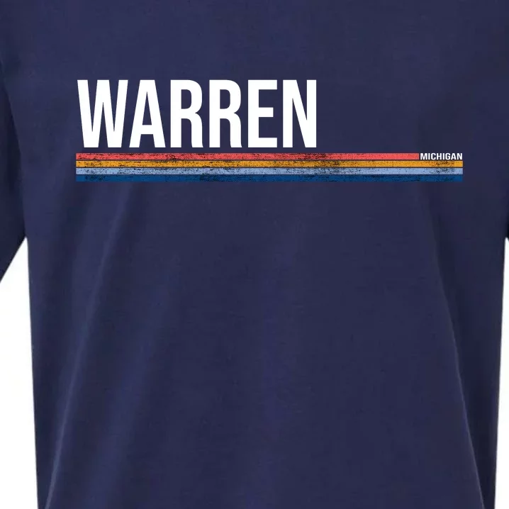 Warren Michigan Retro Logo Sueded Cloud Jersey T-Shirt