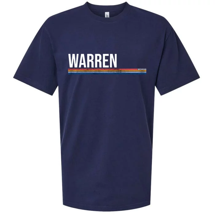 Warren Michigan Retro Logo Sueded Cloud Jersey T-Shirt