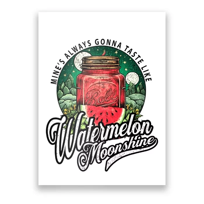 Watermelon Moonshine Retro Country Music Poster