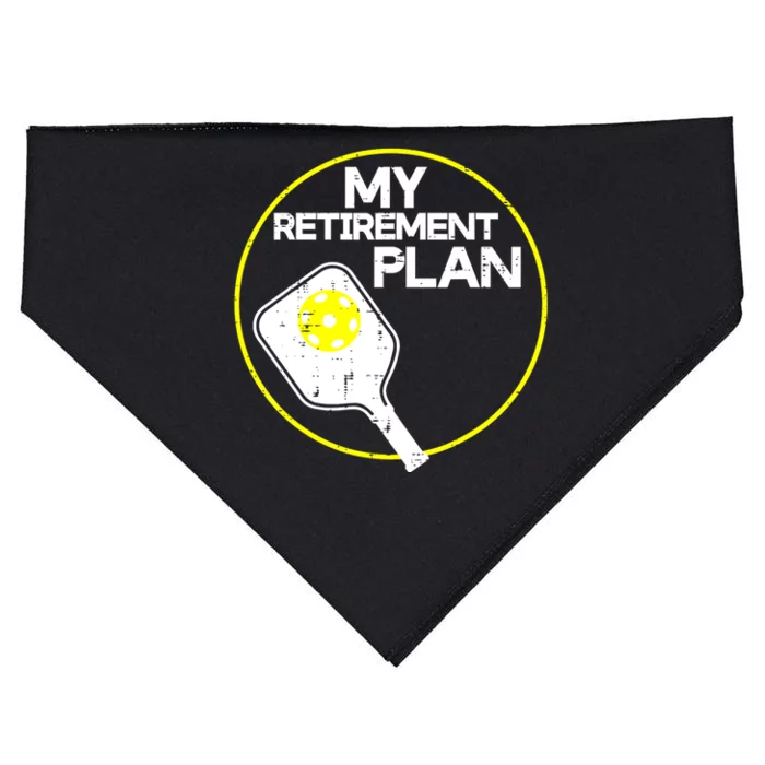 Women My Retirement Plan Pickleball Funny Pickle Ball Gift USA-Made Doggie Bandana