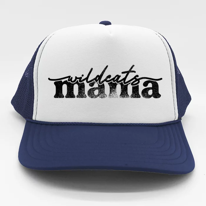 Wildcats Mama School Spirit Trendy Script Mascot Cool Gift Trucker Hat