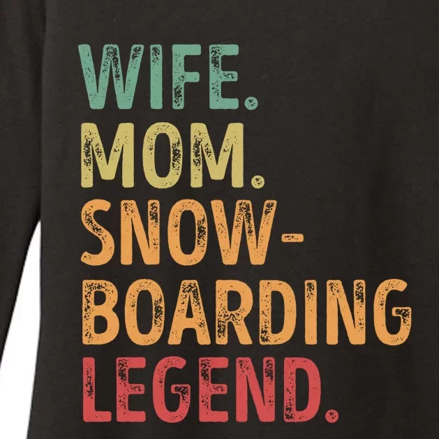 Wife Mom Snowboarding Legend Cute Gift Womens CVC Long Sleeve Shirt