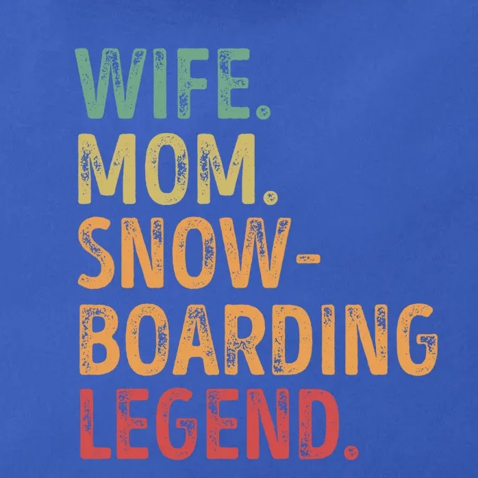 Wife Mom Snowboarding Legend Cute Gift Zip Tote Bag