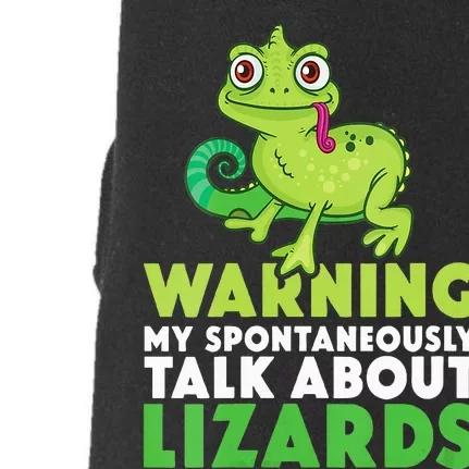 Warning May Spontaneously Talk About Lizards Lizard Reptiles Doggie 3-End Fleece Hoodie