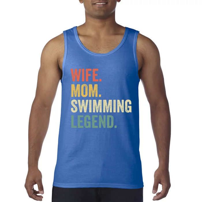 Wife Mom Swimming Legend Funny Swimmer Vintage Gift Tank Top