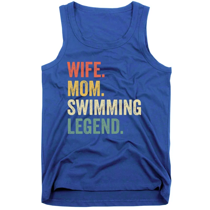 Wife Mom Swimming Legend Funny Swimmer Vintage Gift Tank Top