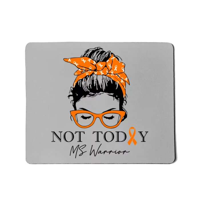 Wo Multiple Sclerosis Awareness Messy Bun Ms Warrior Gift Mousepad