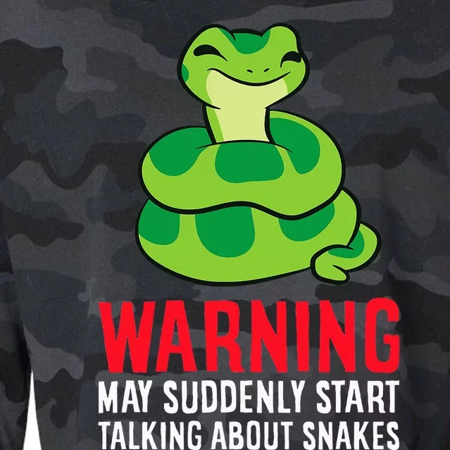 Warning May Suddenly Talk About Snakes Cropped Pullover Crew