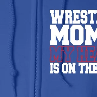 Wrestling Mom Style Freestyle Wrestling Cute Gift Full Zip Hoodie