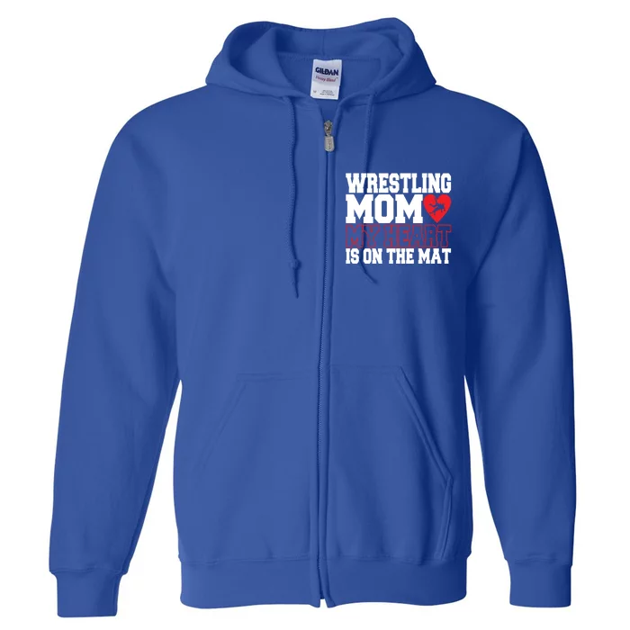 Wrestling Mom Style Freestyle Wrestling Cute Gift Full Zip Hoodie