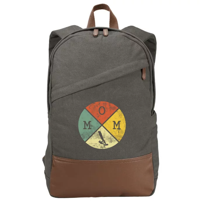 Windsurfing Mom Surfing Windsurfer Windsurf Retro Vintage Gift Cotton Canvas Backpack